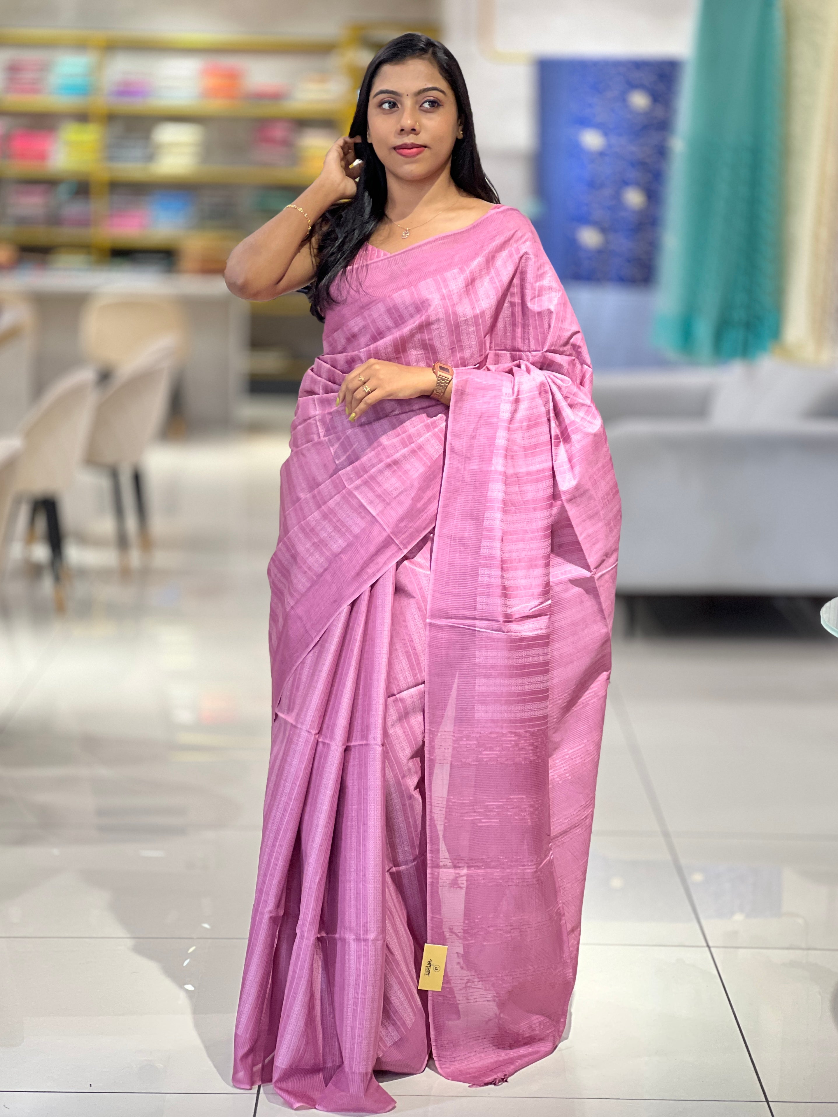 Thread Weaving Bamboo Tussar Saree | PNS153