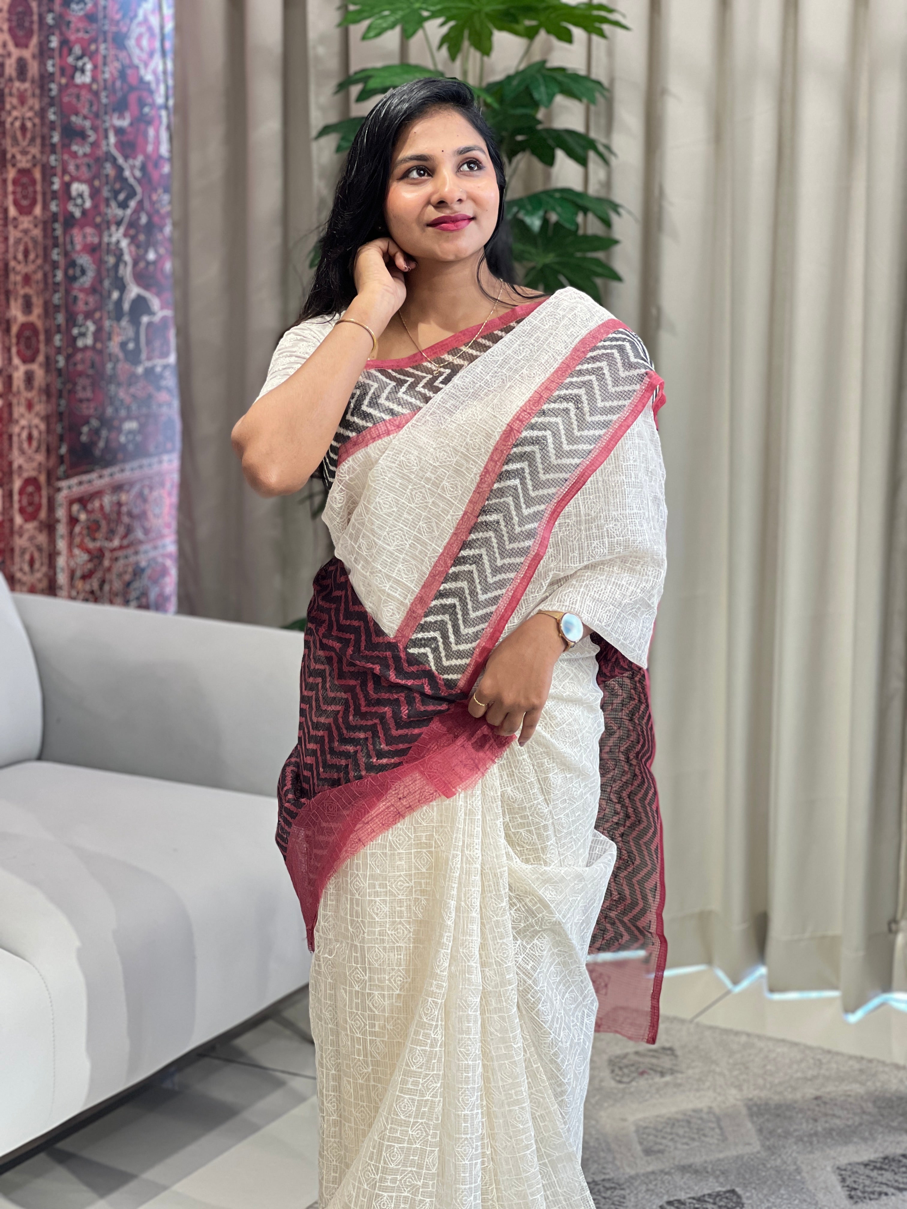 Printed Supernet Kota Saree | JSC132