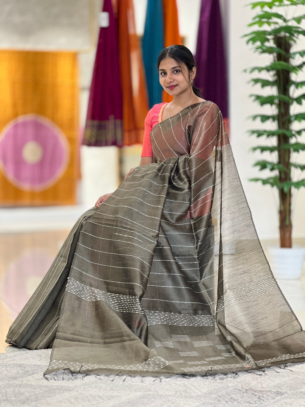 Kesiya Weaved Semi Silk Saree | PD627