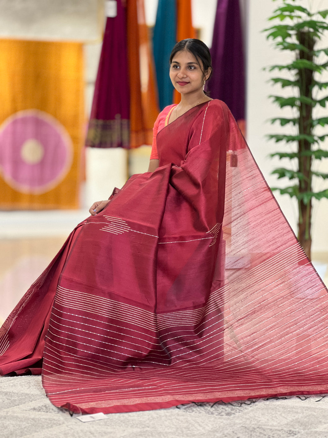 Kesiya Weaved Semi Silk Saree | PD594