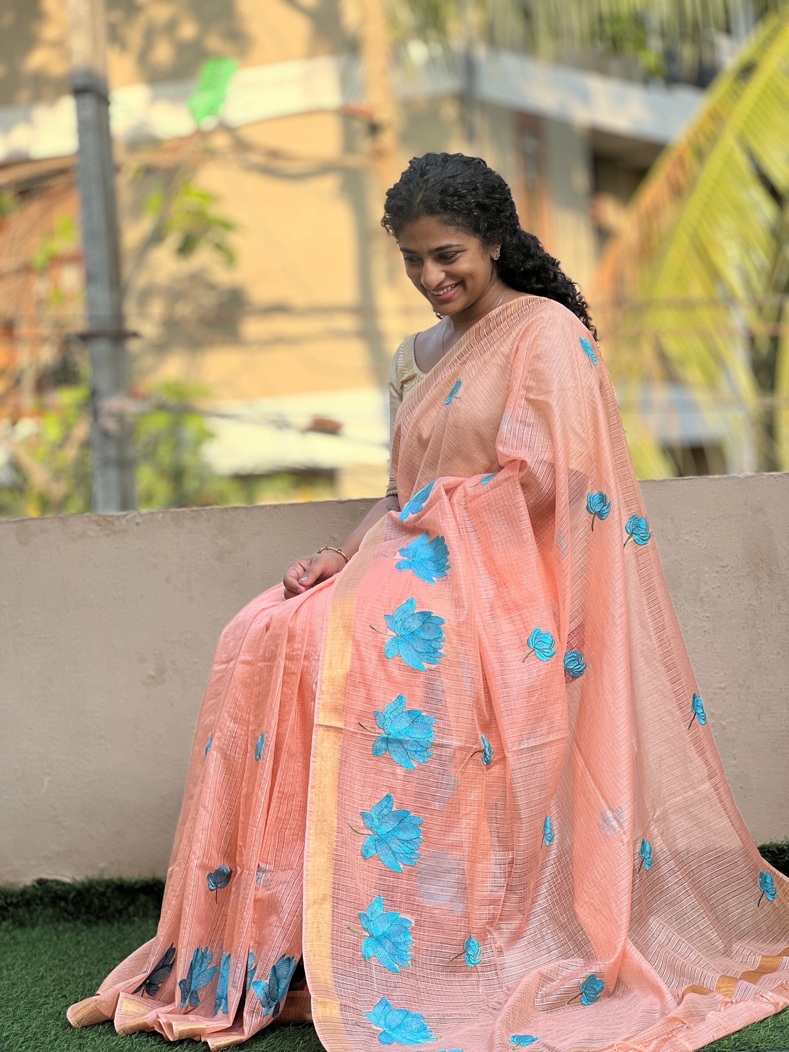 Embroidered Silky Kota Saree | NHH214
