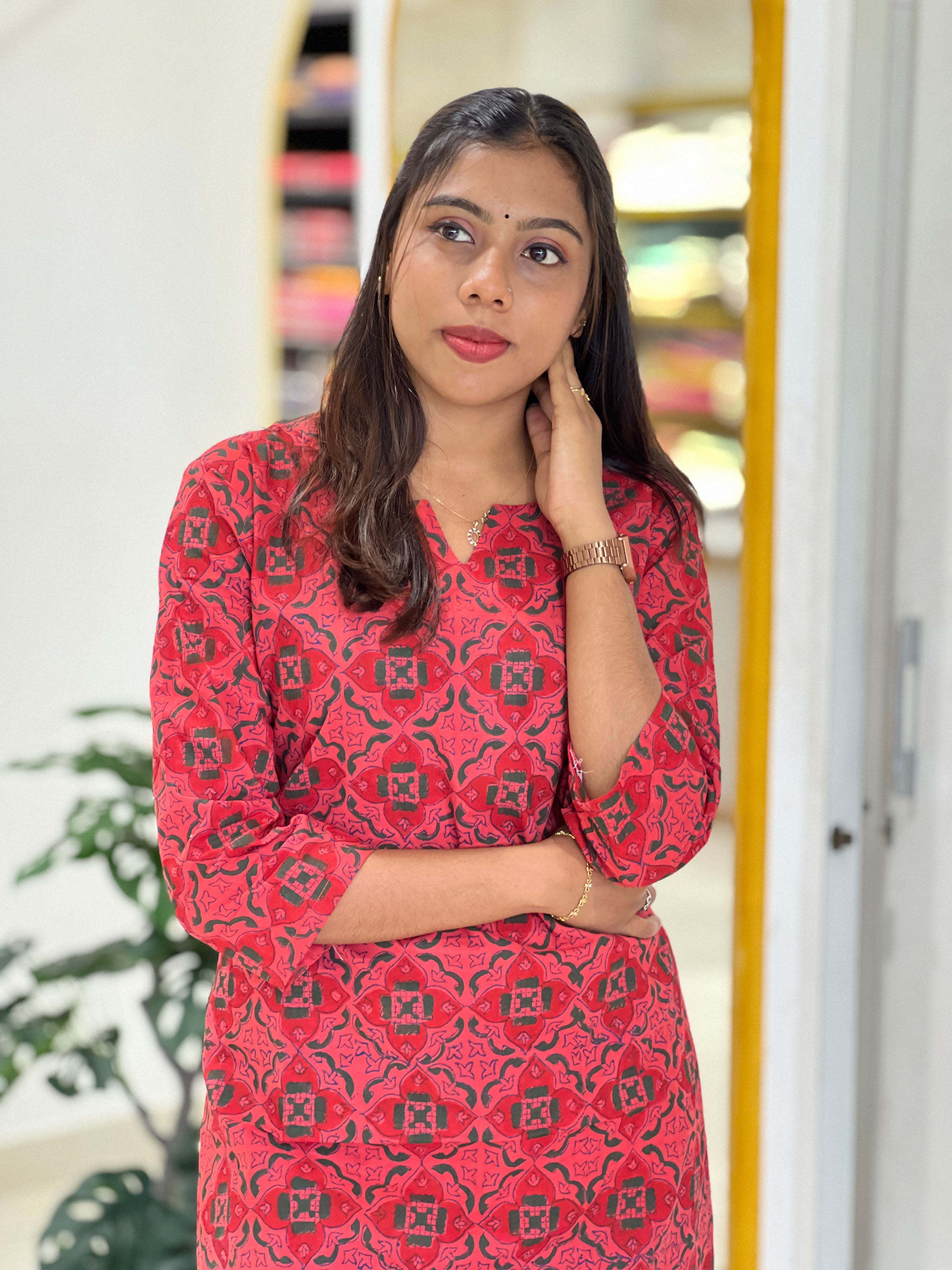 Printed Cotton Kurta Set | DNT870