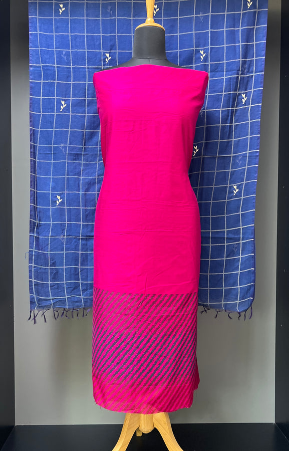 Block Printed Semi Silk Salwar Set | SS882