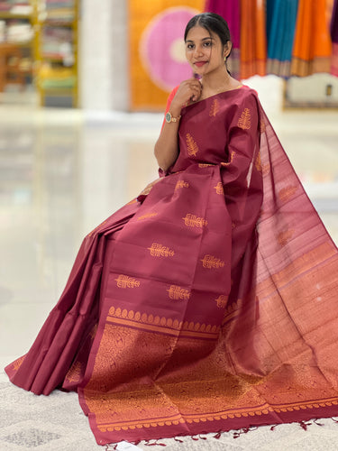 Hand Woven Pure Silk Kanchipuram Saree | TT190