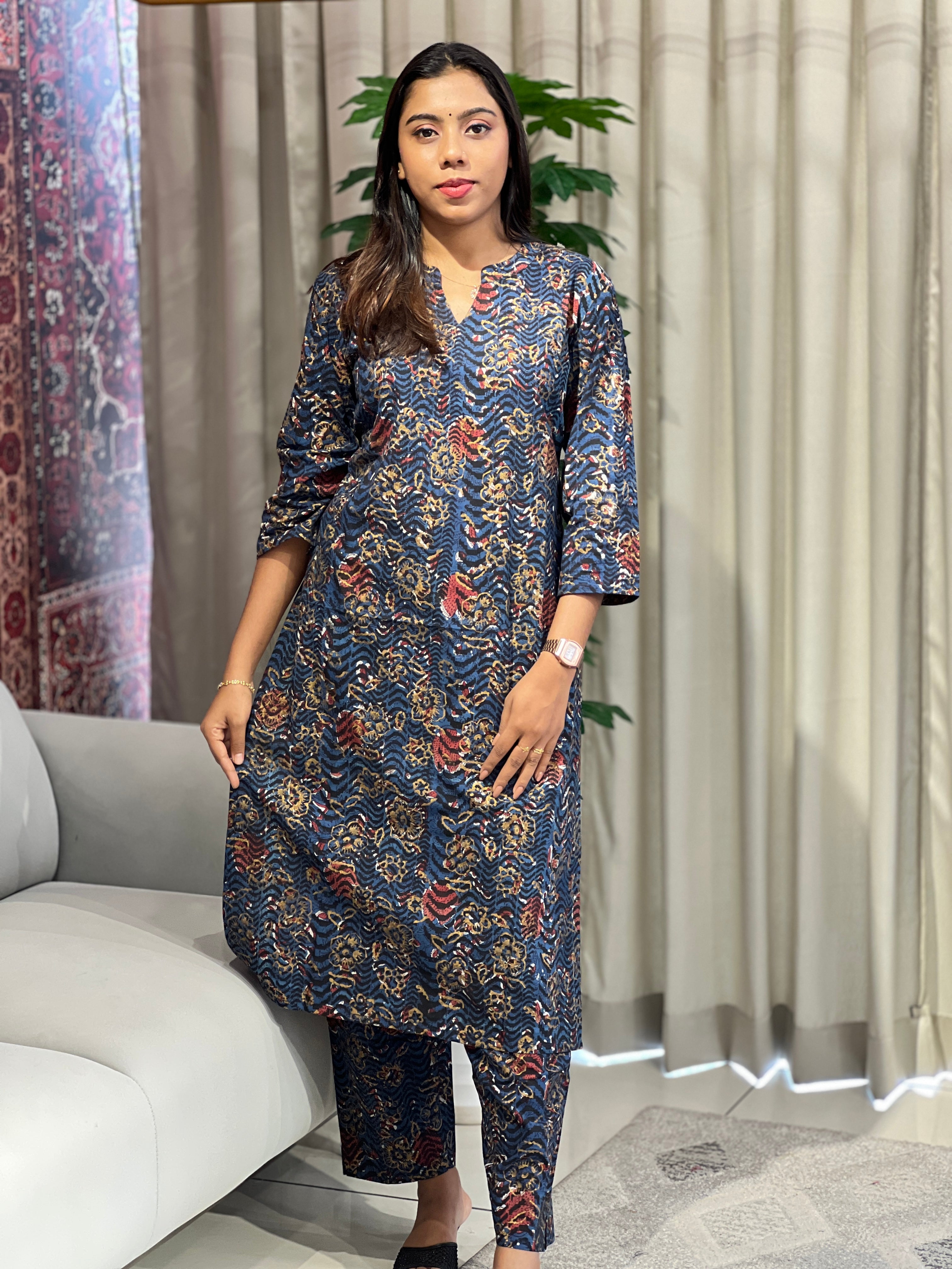 Printed Cotton Kurta Set | DNT860