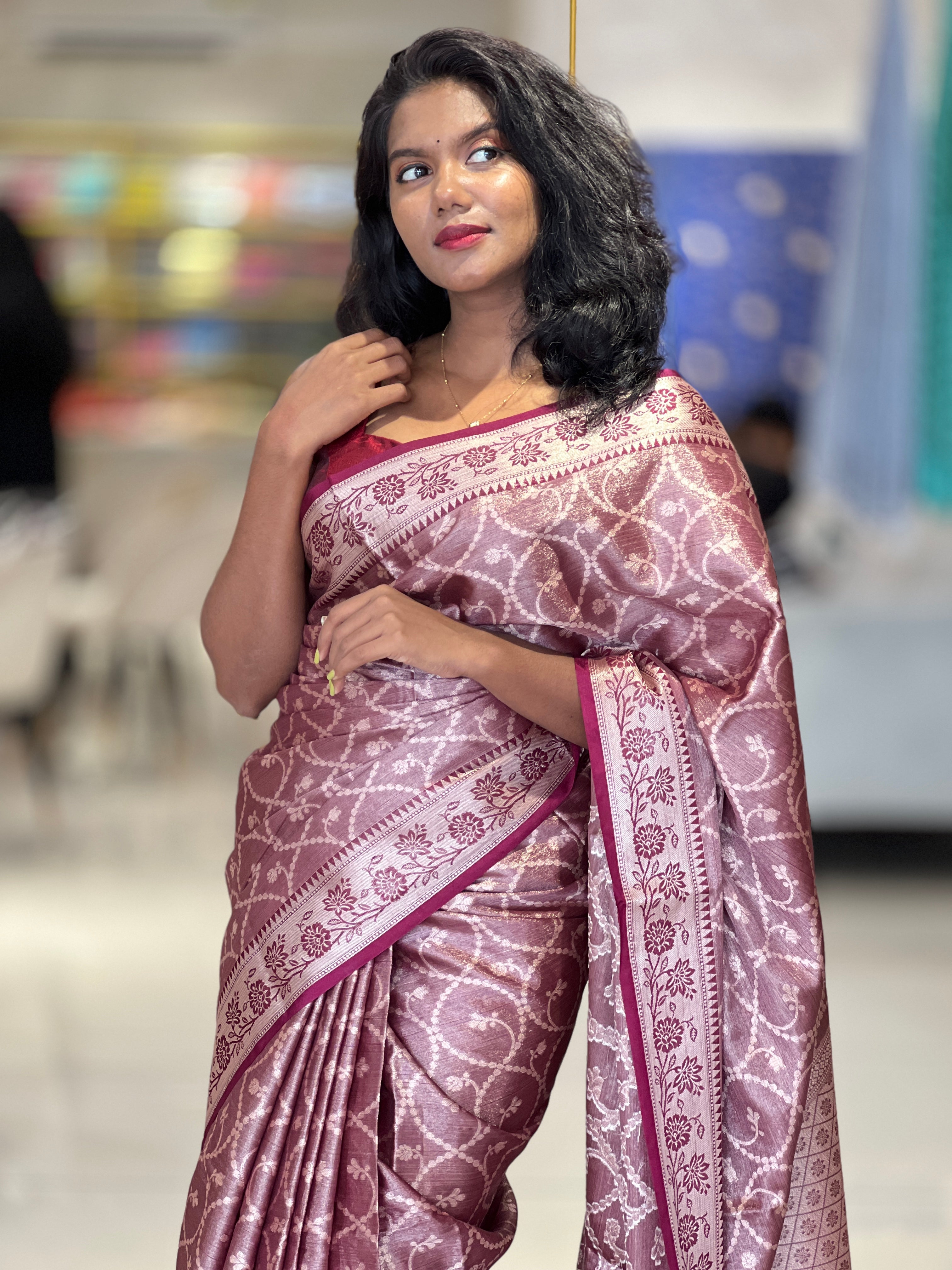 Zari Woven Semi Banarasi Saree | NN362