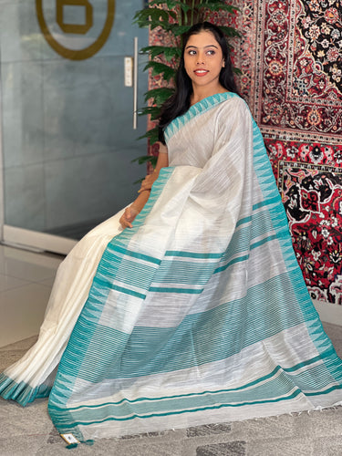 Temple Border Detailed Chanderi Finish Saree | NHH529