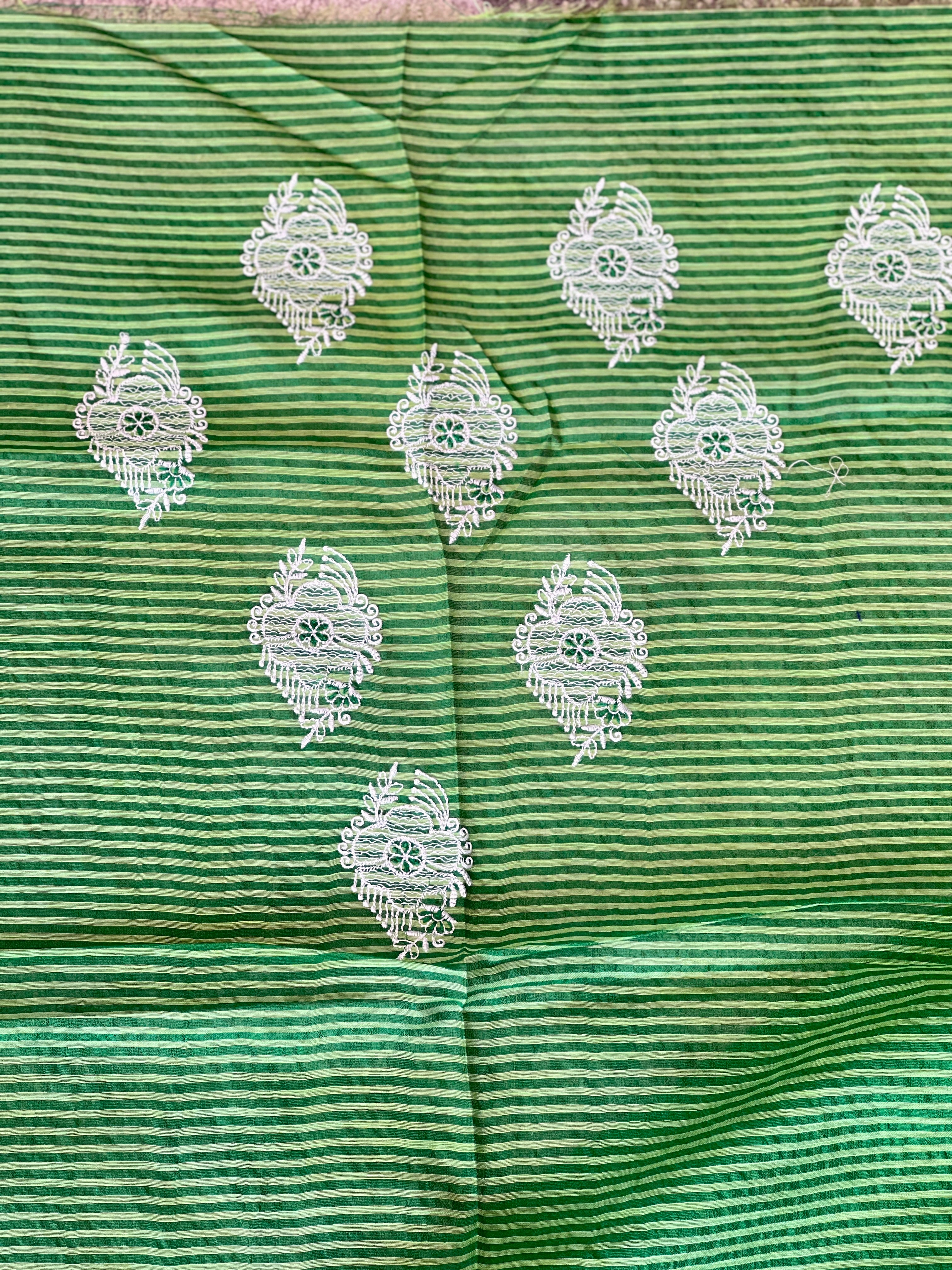 Temple Border Detailed Chanderi Finish Saree | NHH530