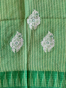 Temple Border Detailed Chanderi Finish Saree | NHH530