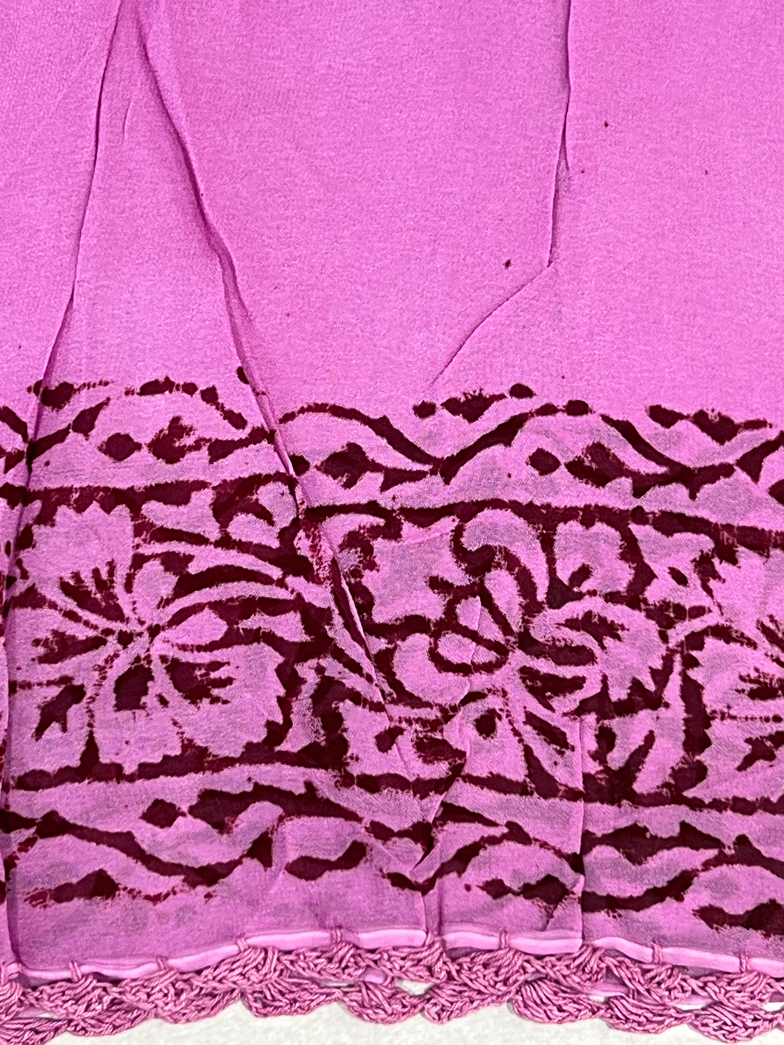 Hand Block Printed Georgette Saree | SF1422