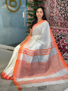 Temple Border Detailed Chanderi Finish Saree | NHH526