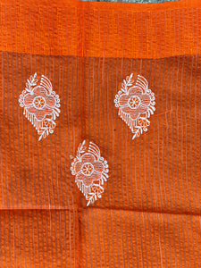 Temple Border Detailed Chanderi Finish Saree | NHH526
