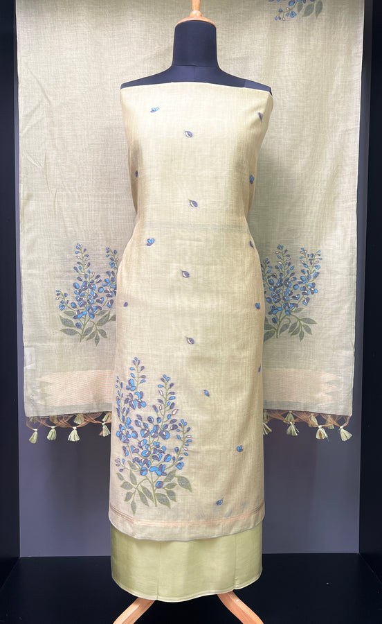 Floral Pattern With Zari Detailed Jamdani Salwar Set | LV469