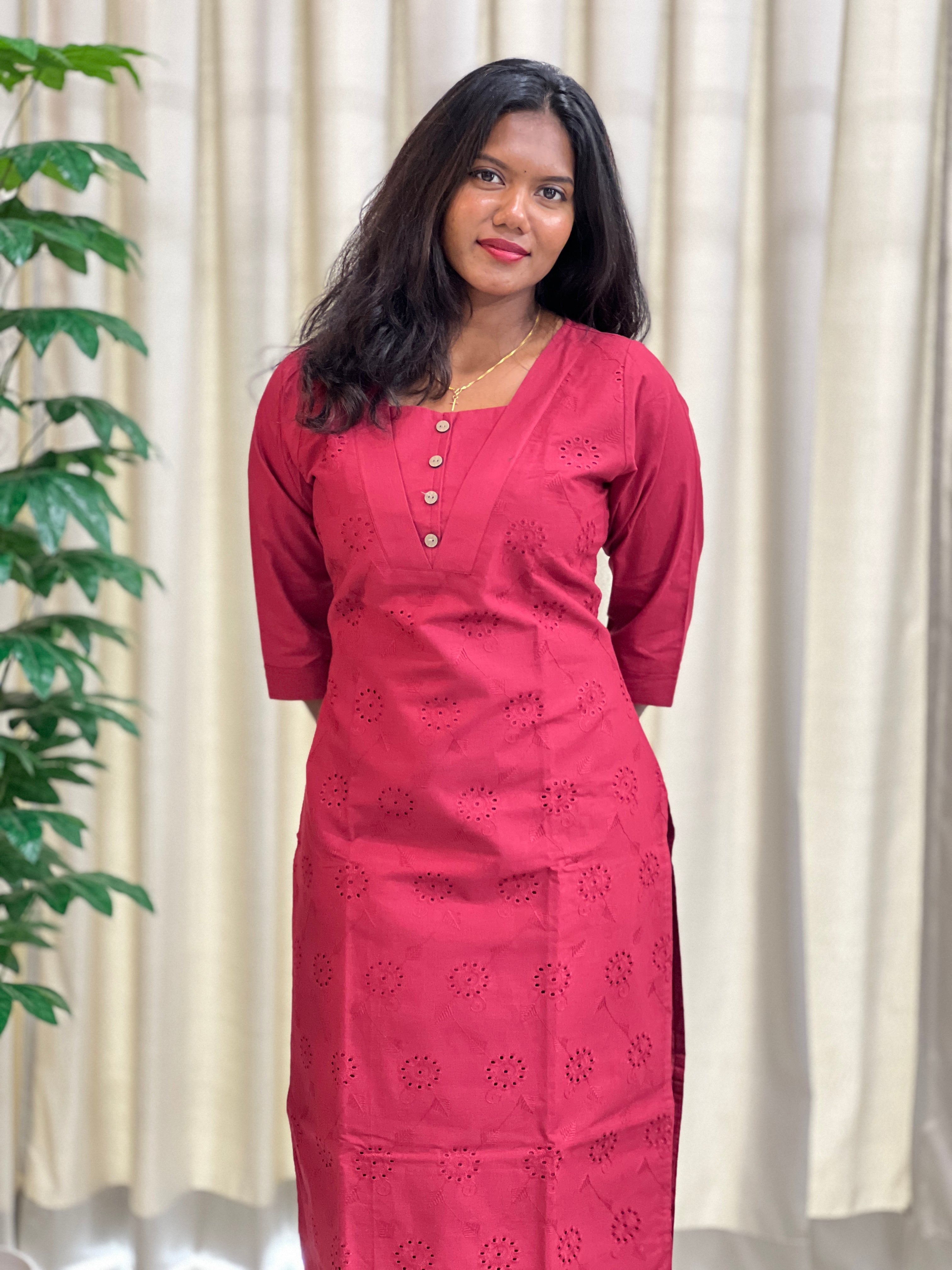 Hakoba Embroidered Cotton Co-ord Set | MSN249