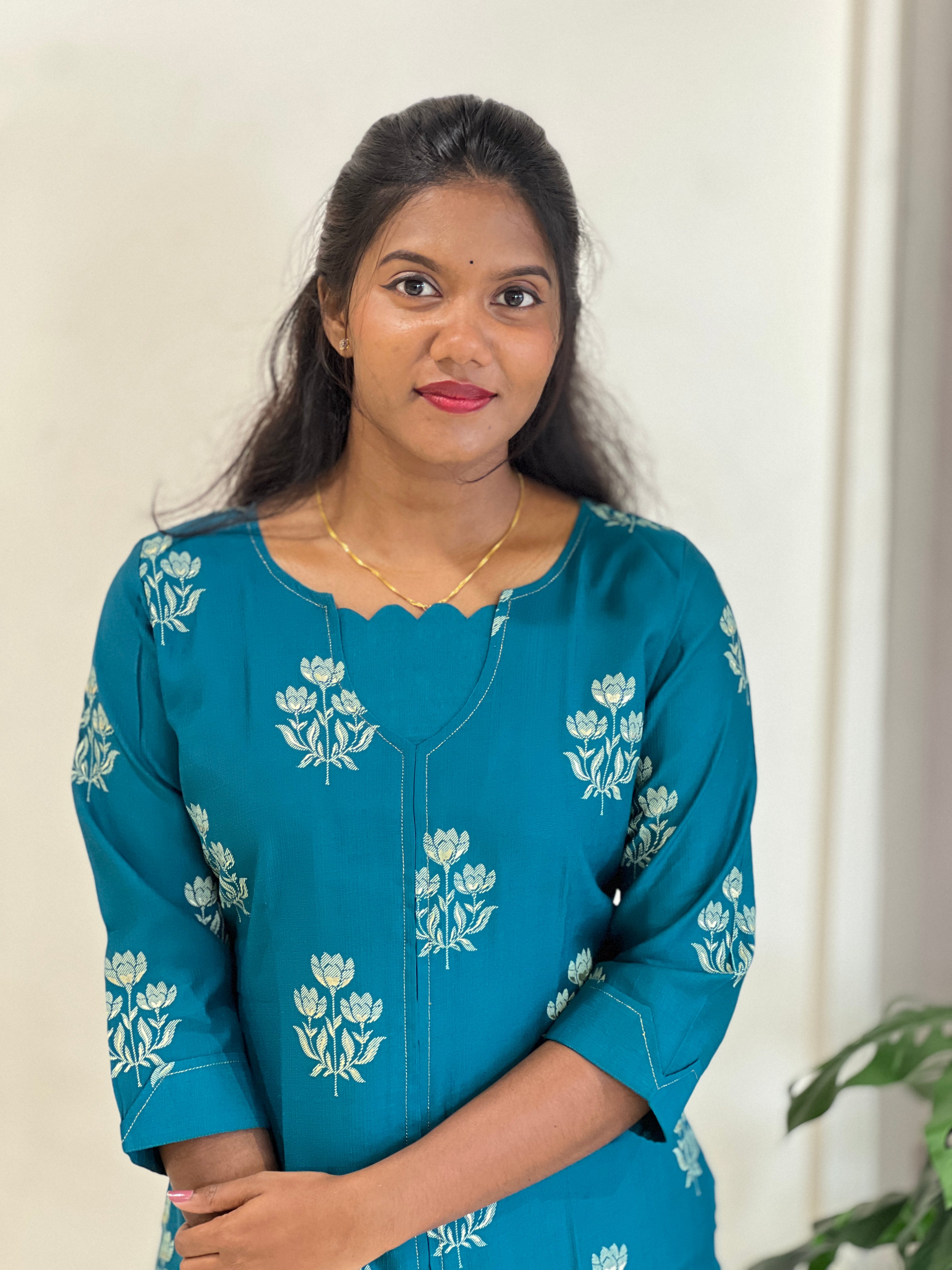 Block Printed Rayon Kurta Set | MSN211