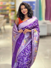 Silver Zari & Thread Weaved Semi Banarasi Saree | NN345