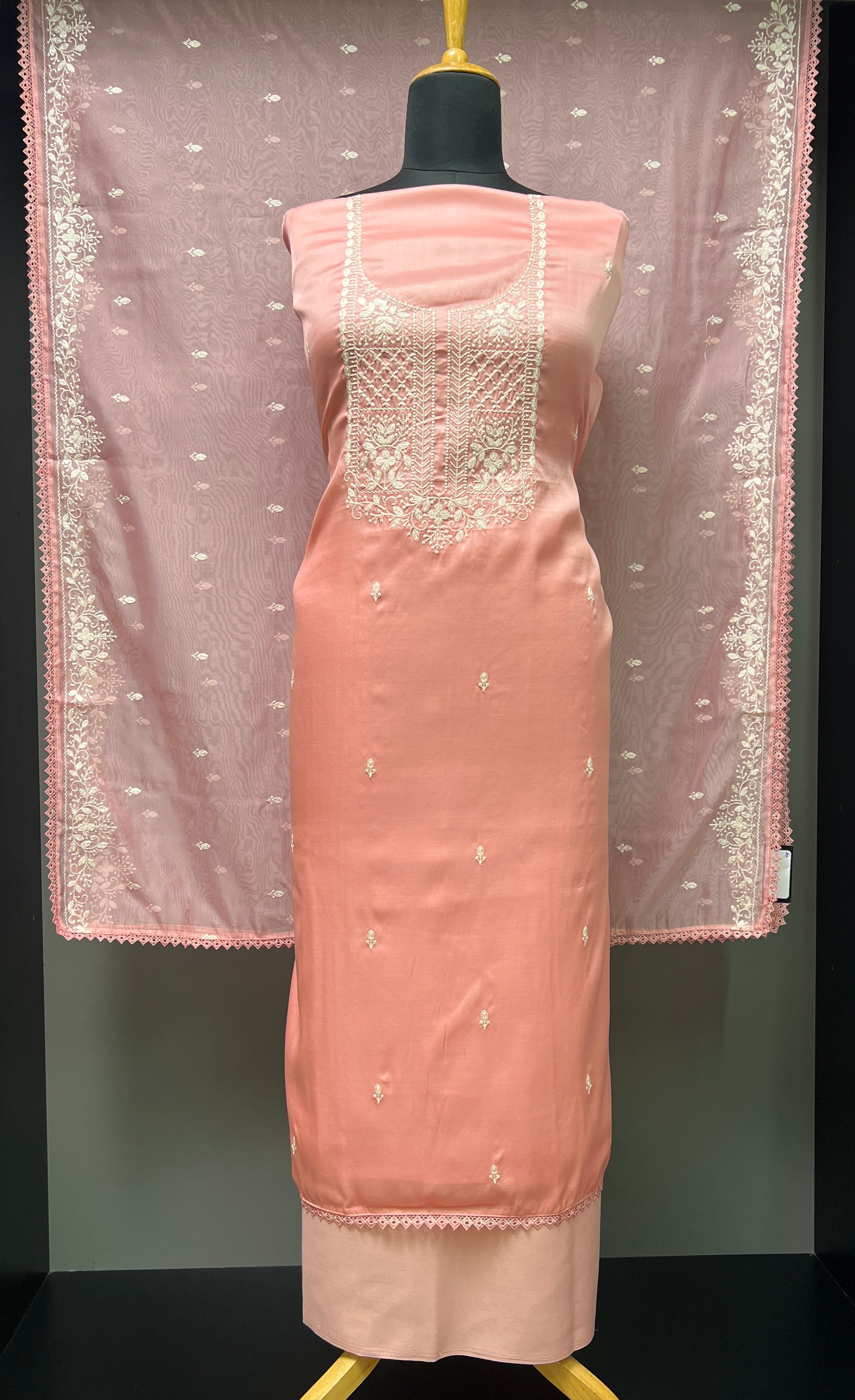 Embroidery Patterned Semi Silk Salwar Set | SUN392