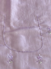 Hand Work Crushed Organza Saree | SBP866