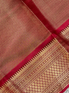 Zari Weaving Floral Patterned Semi Silk Saree | KAC189