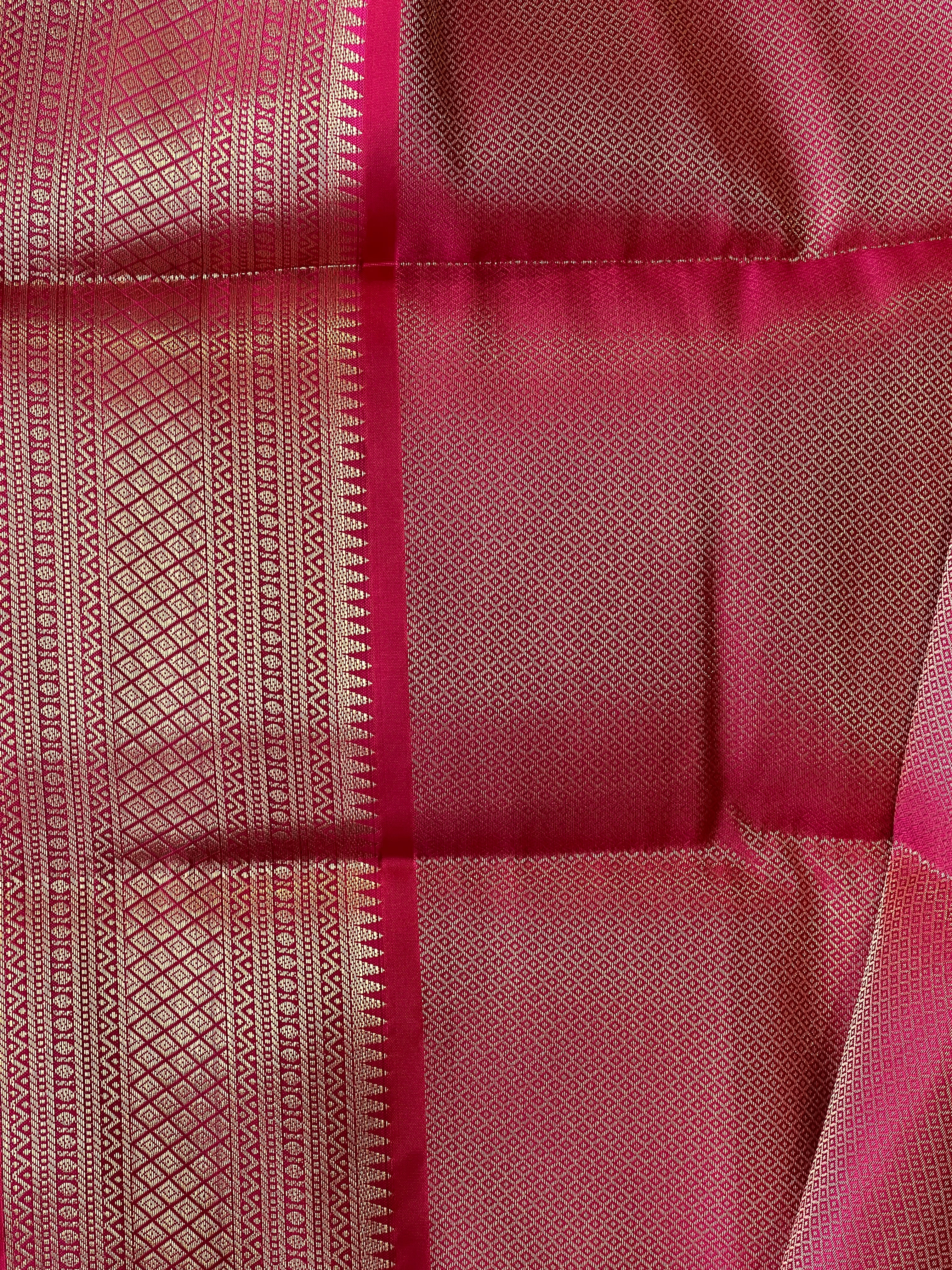 Zari Weaving Floral Patterned Semi Silk Saree | KAC191
