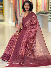 Batik Printed Chanderi Silk Saree | RGD431