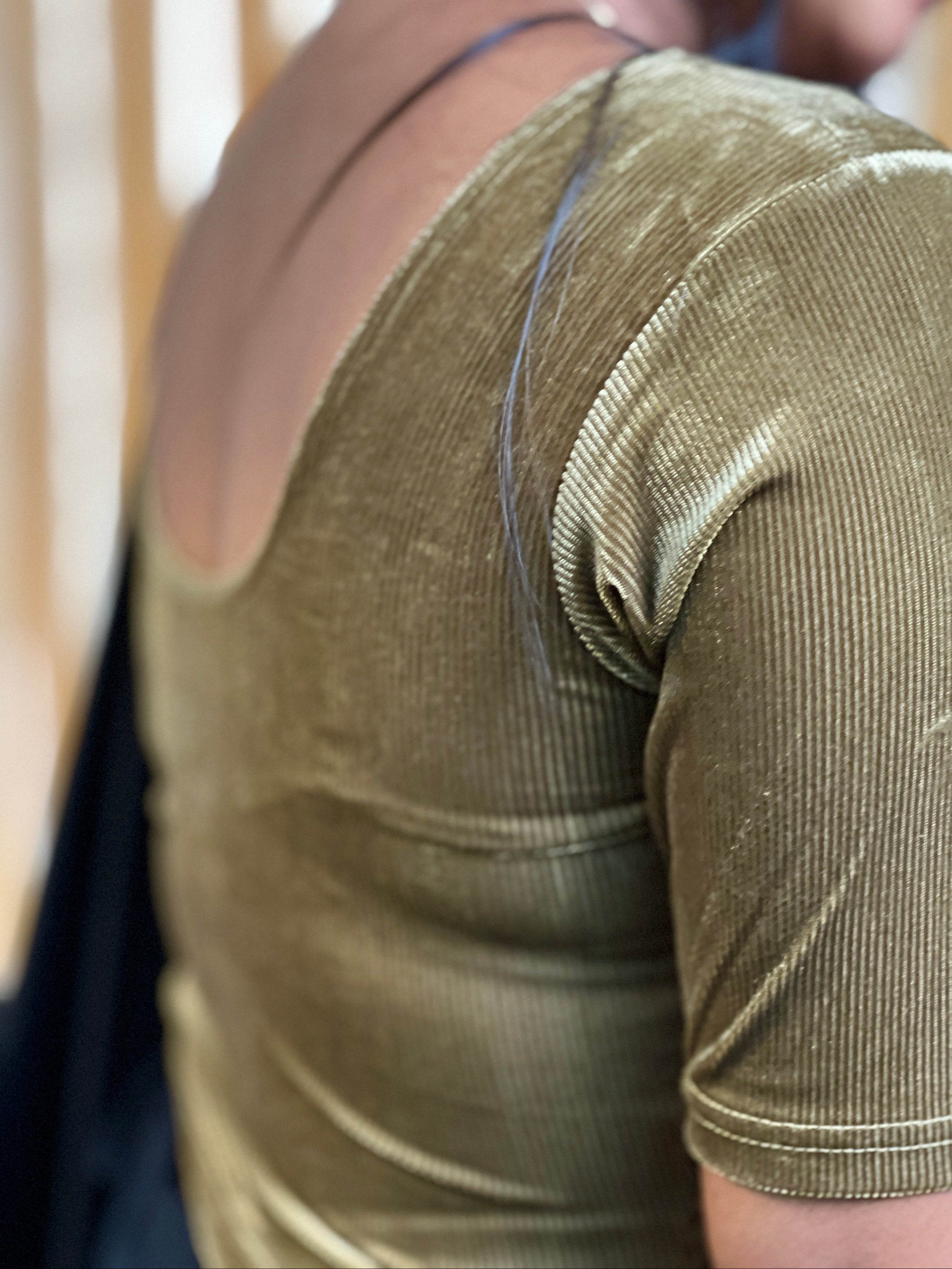 Solid Patterned Velvet Stitched Blouse | ALA110