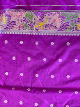 Silver Zari & Thread Weaved Semi Banarasi Saree | NN360