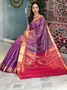 Zari Weaving Geometrical Pattern Semi Silk Saree | KAC186