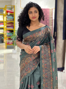 Pashmina Digital Printed Tussar Saree | SMC117