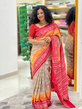 Check Weave Pattern Tussar Saree | NF117