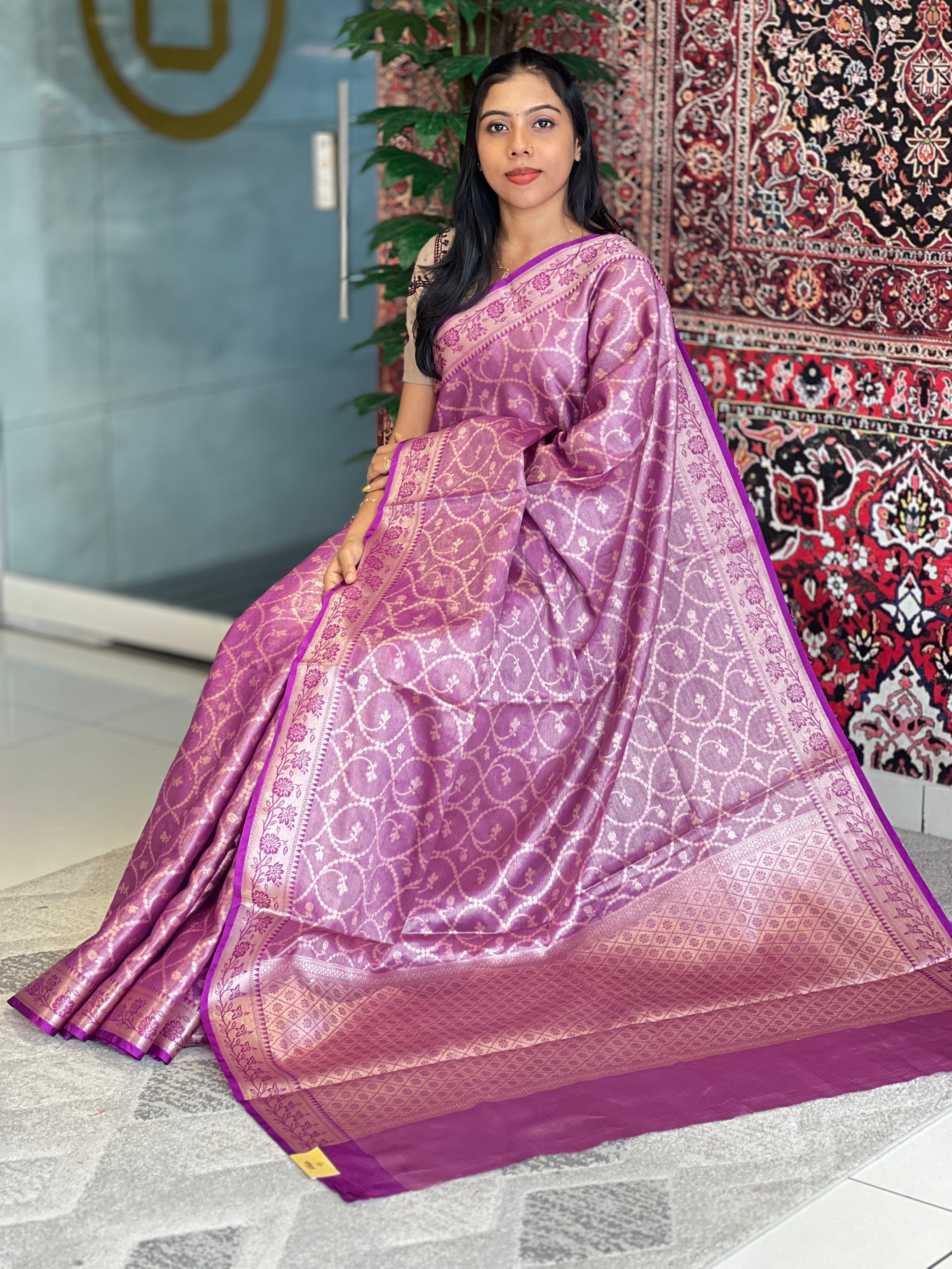 Zari Woven Semi Banarasi Saree | NN361
