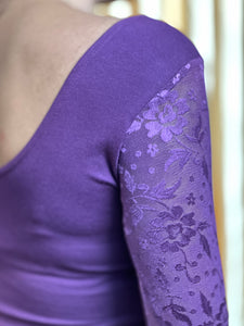 Floral Net Sleeves Detailed Velvet Stitched Blouse | ALA137