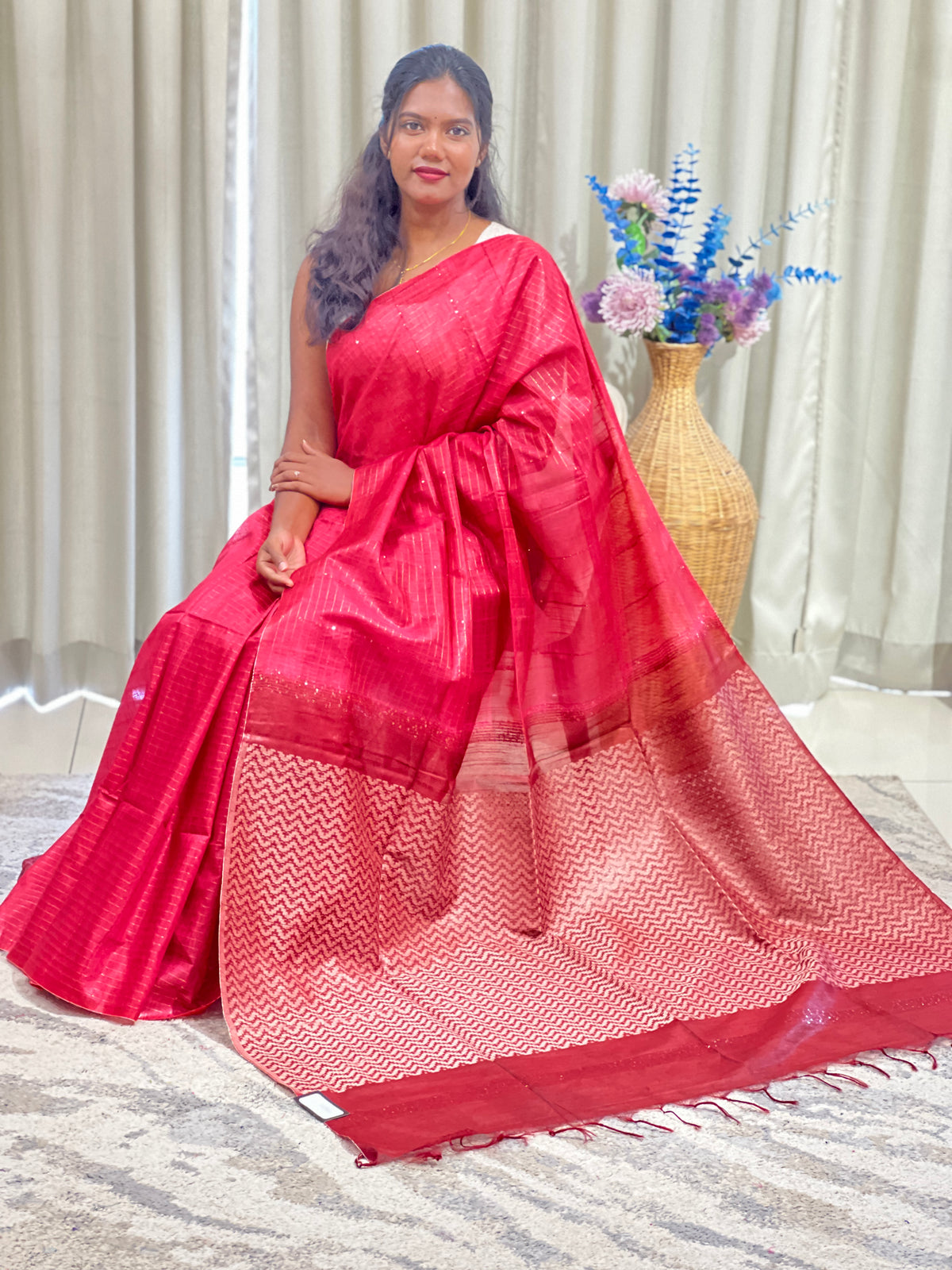 Kesiya Weaving Bhagalpuri Linen Saree | US264