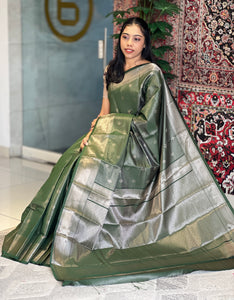 Silver Zari Weaving Semi Silk Saree | KAC182
