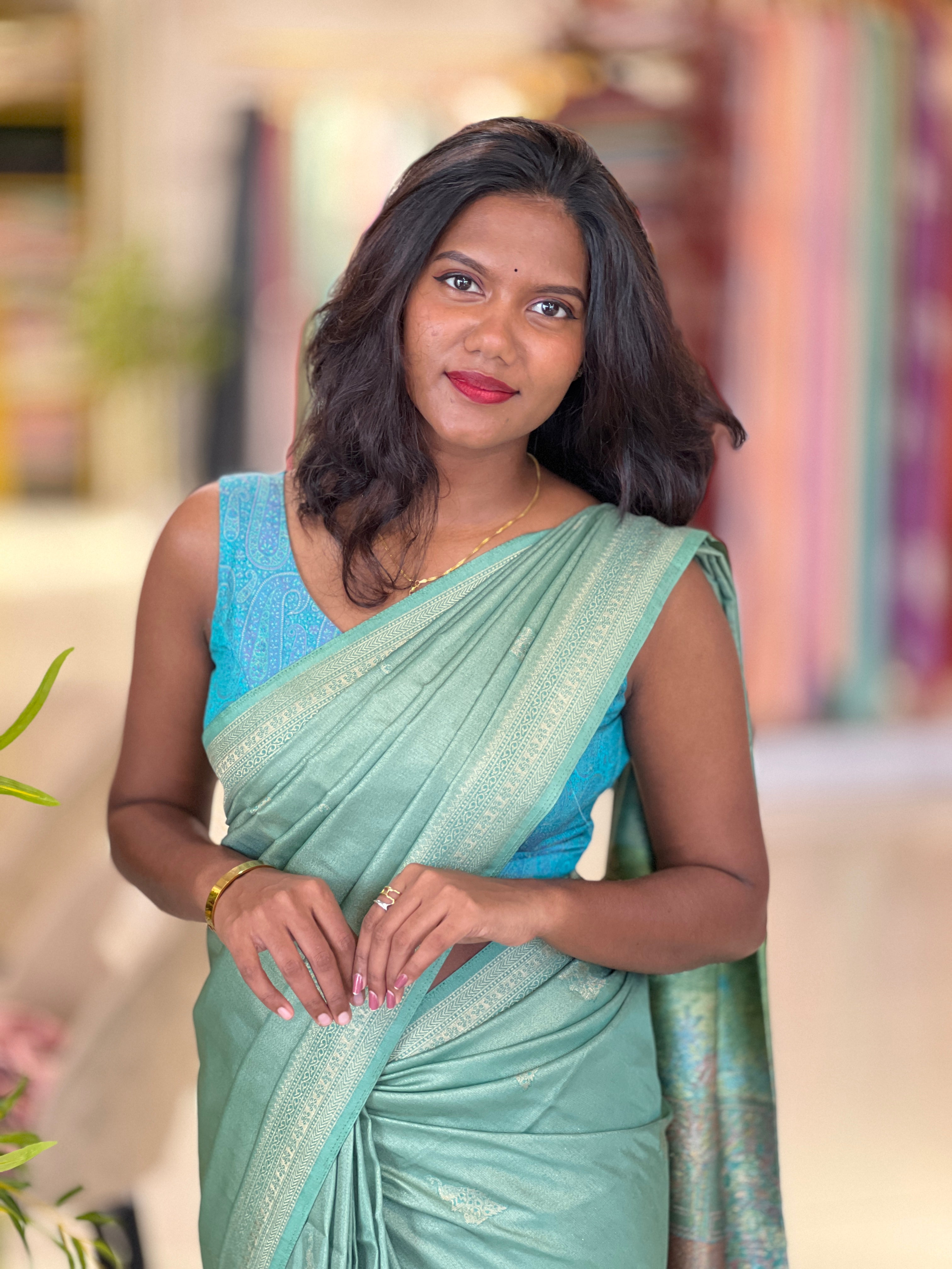 Thread Woven Semi Banarasi Kathan Saree | SSN254