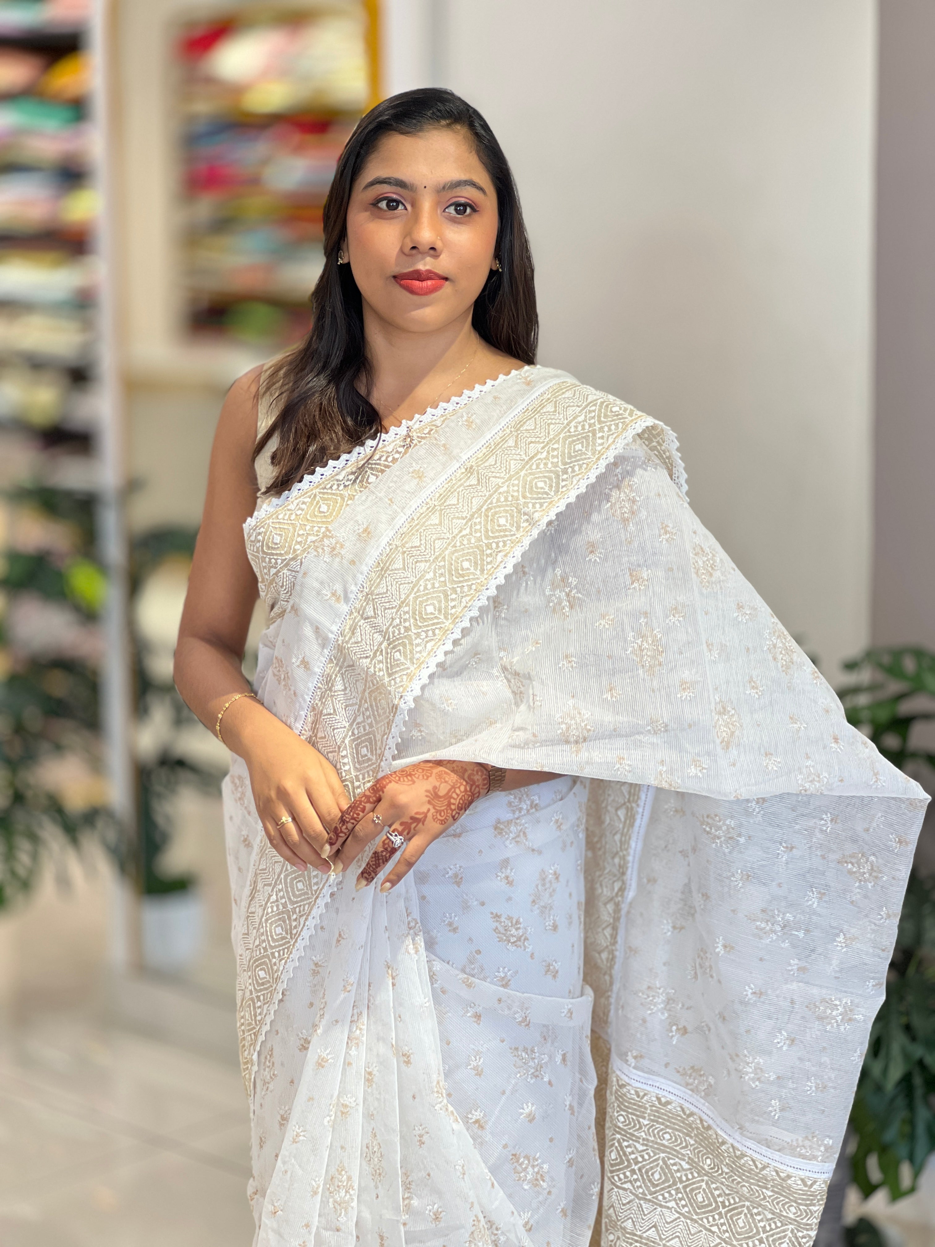 Block Printed Kota Saree | JSC660