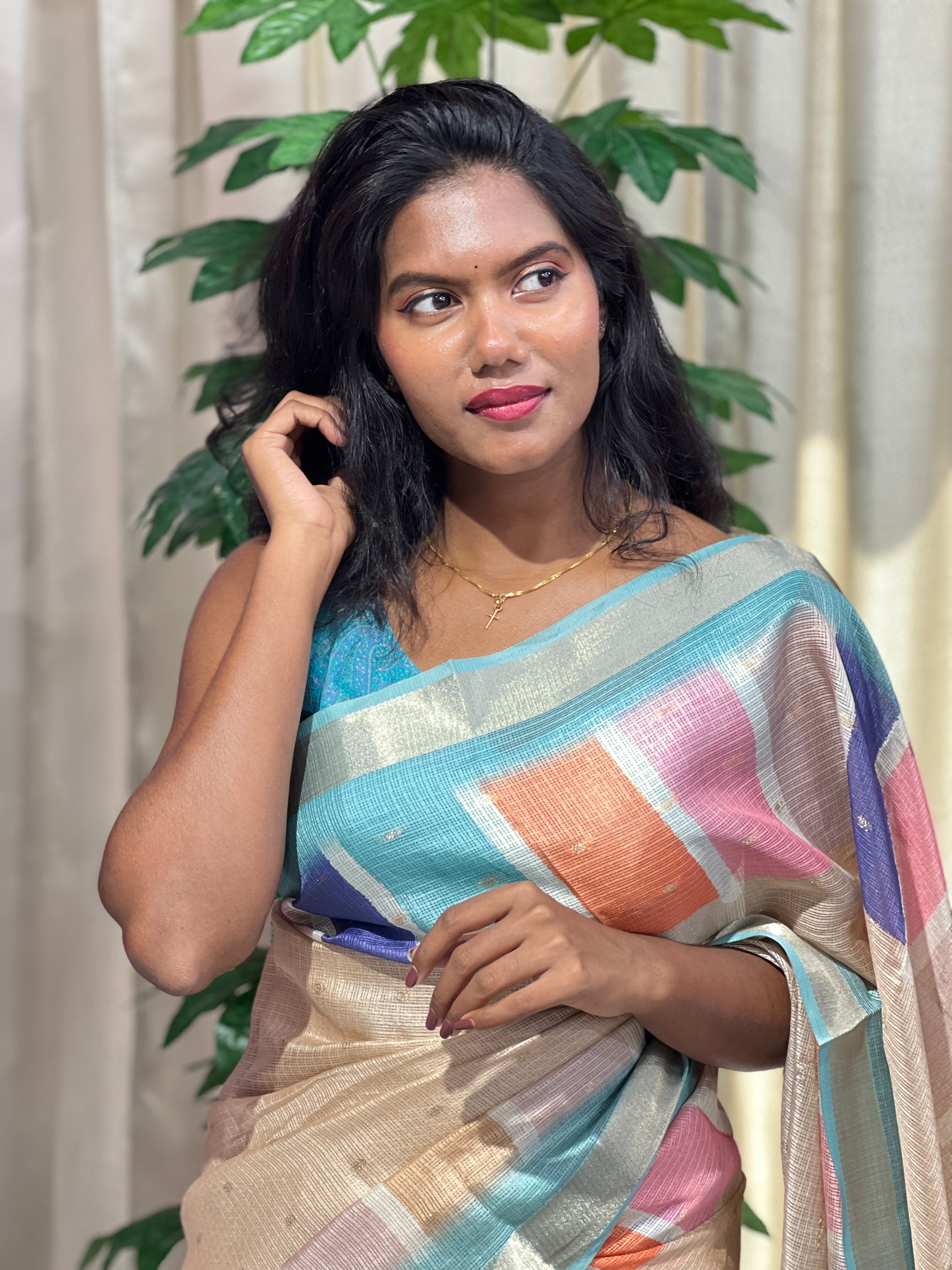 Digital Printed Silky Kota Saree | HT278