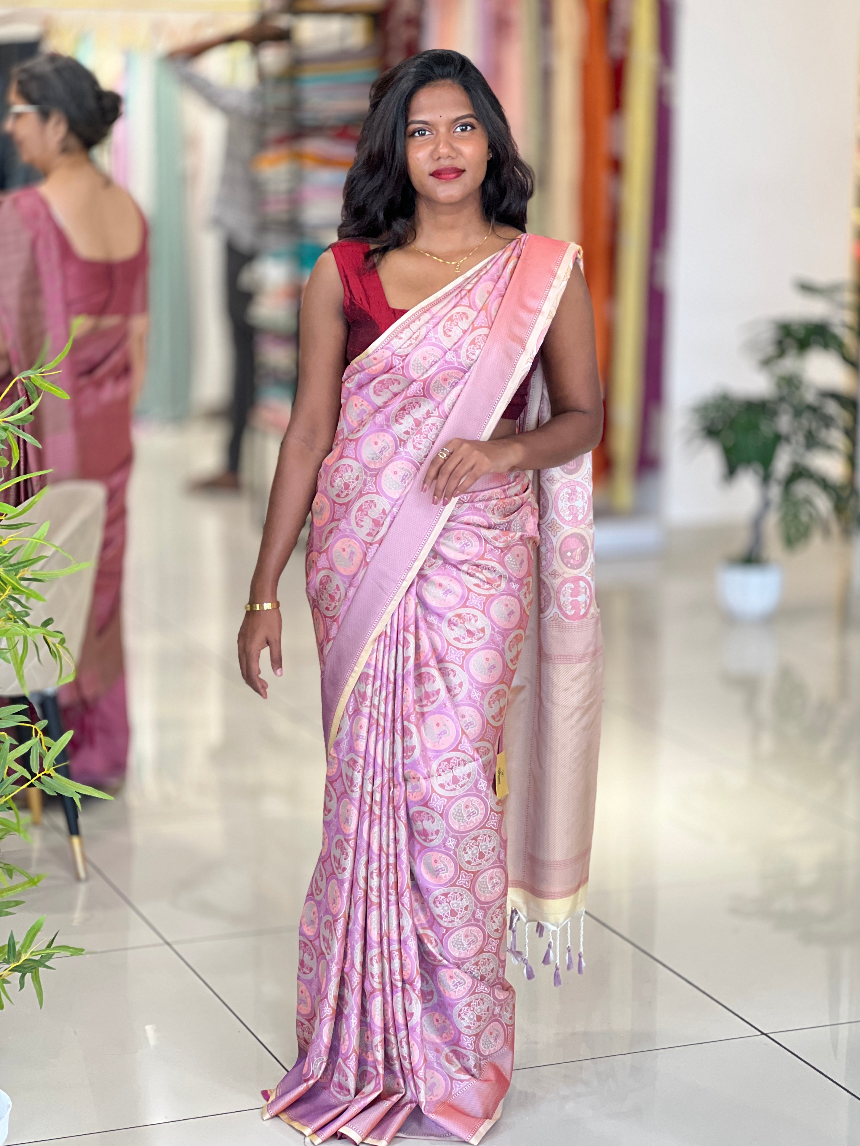 Thread Woven Semi Banarasi Kathan Saree | SSN257
