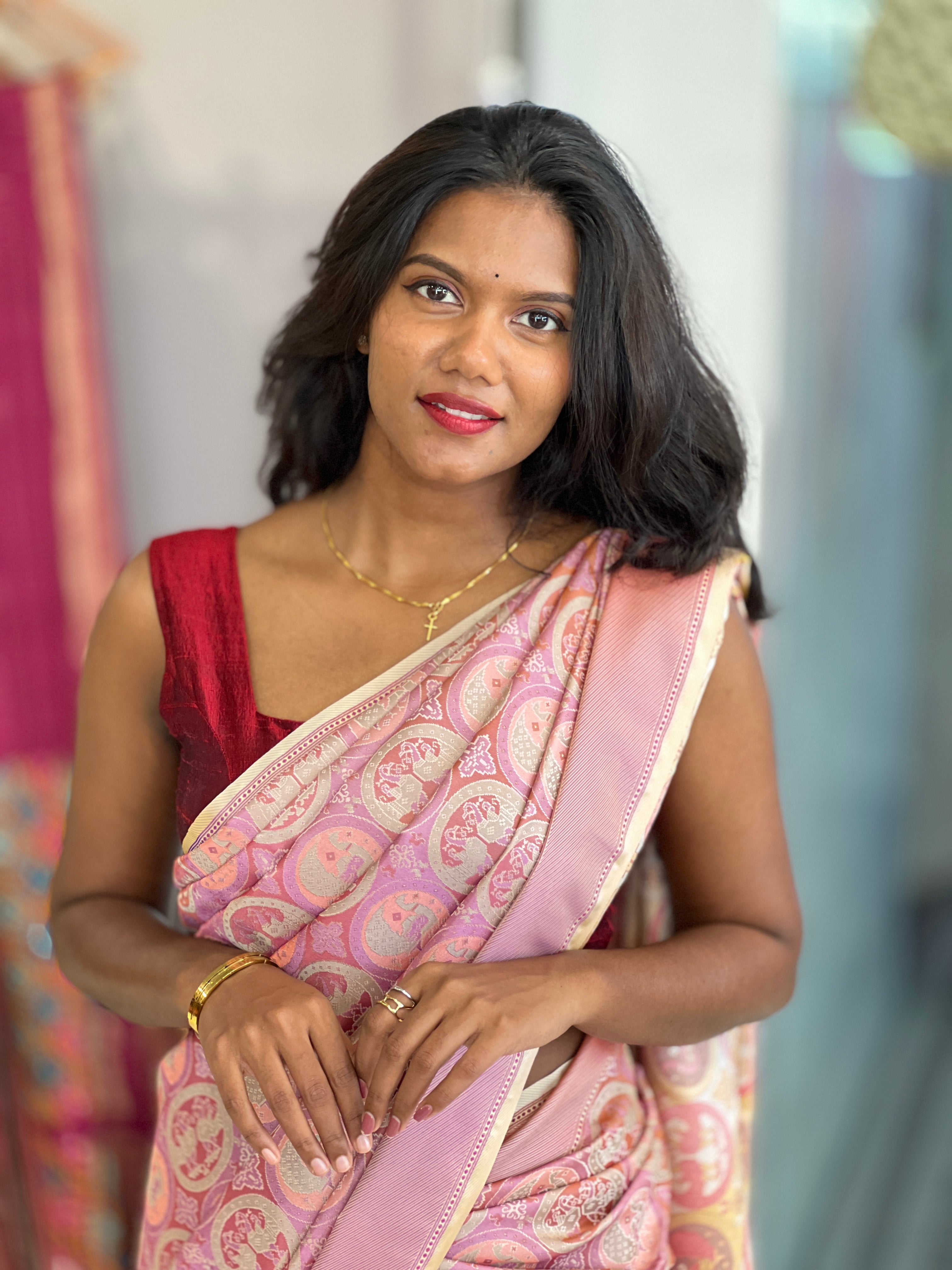 Thread Woven Semi Banarasi Kathan Saree | SSN257