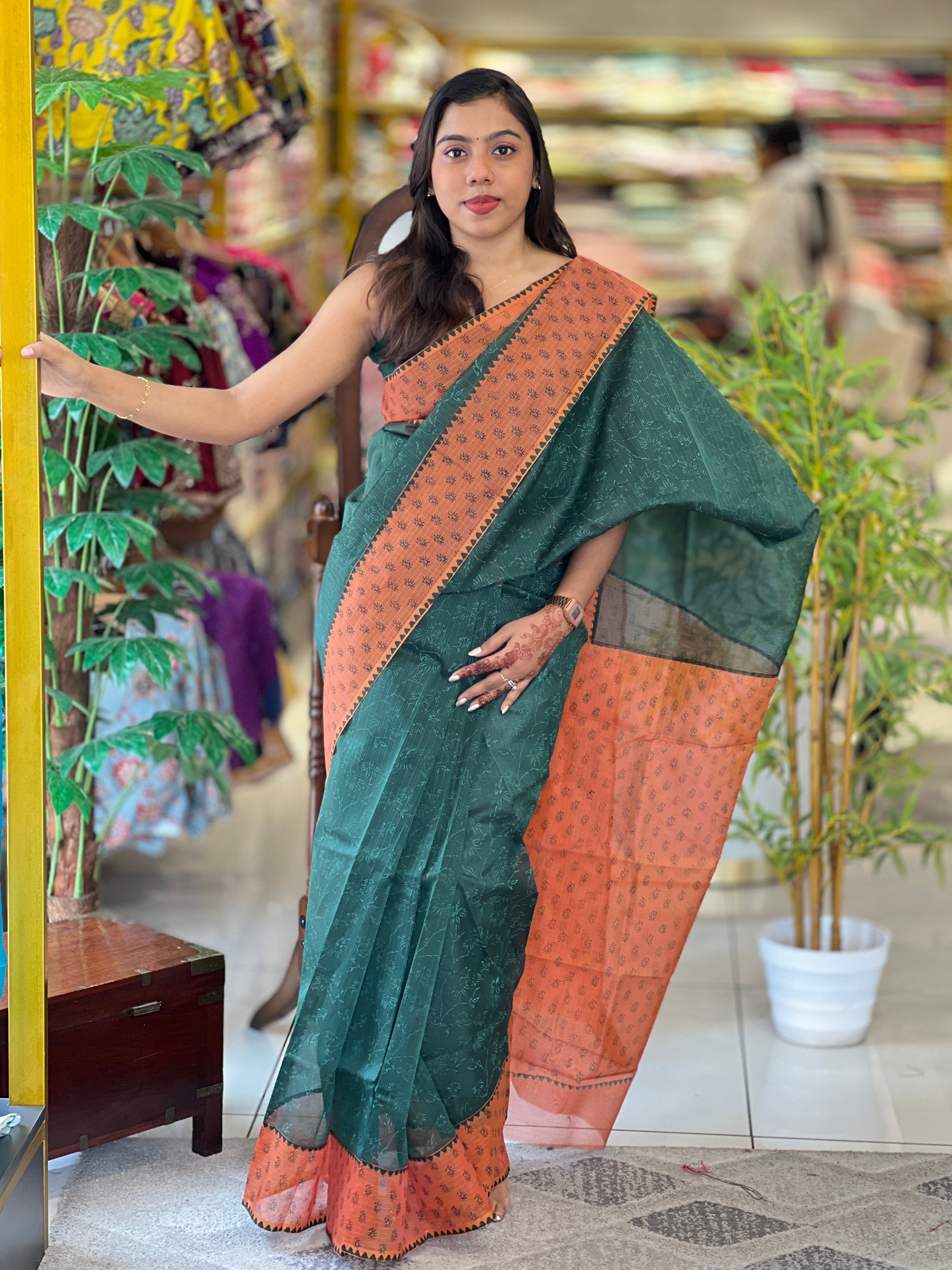 Block Printed Kota Saree | JSC651