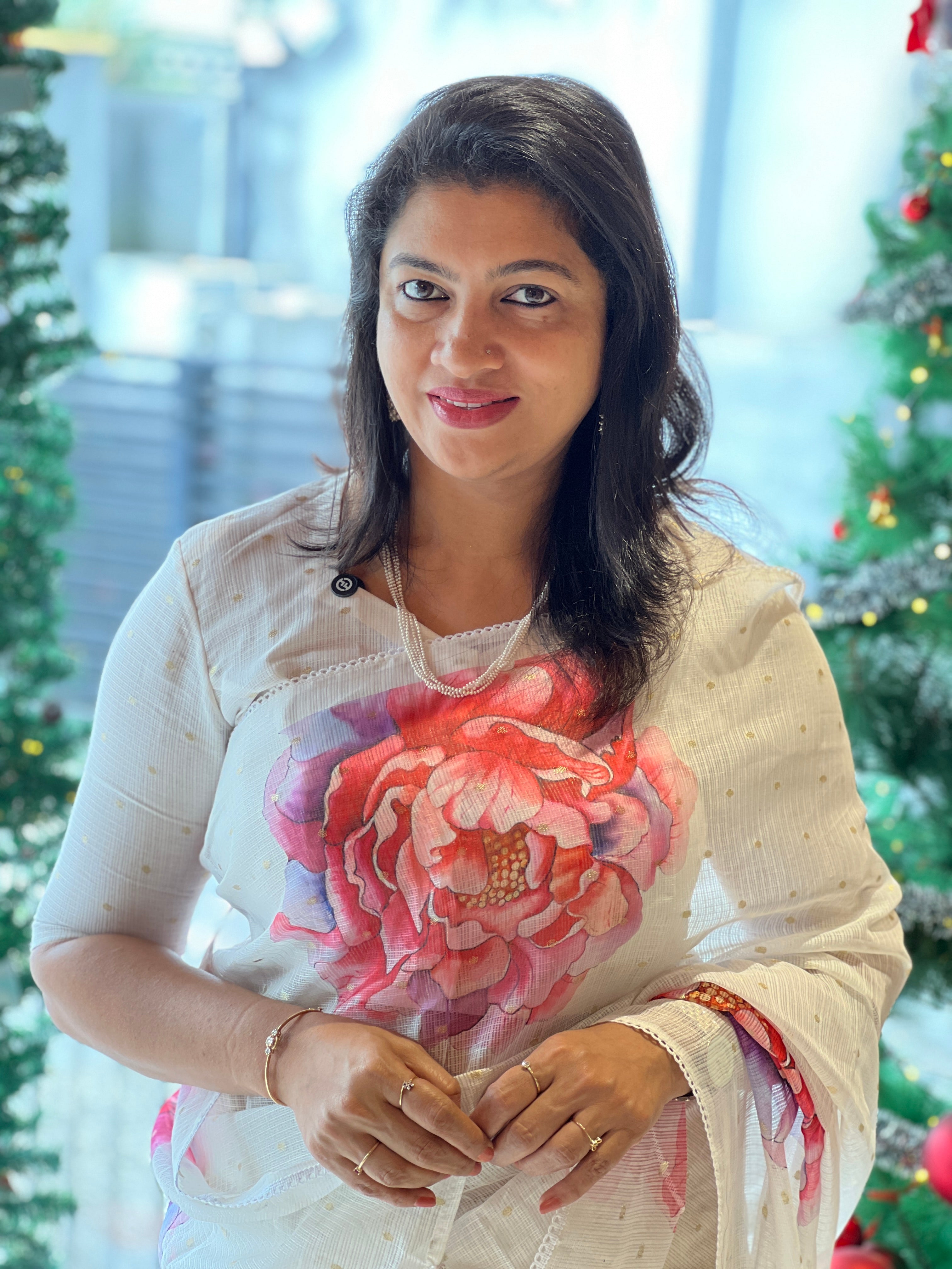 Floral Placement Detailed Banarasi Kota Saree | MR423