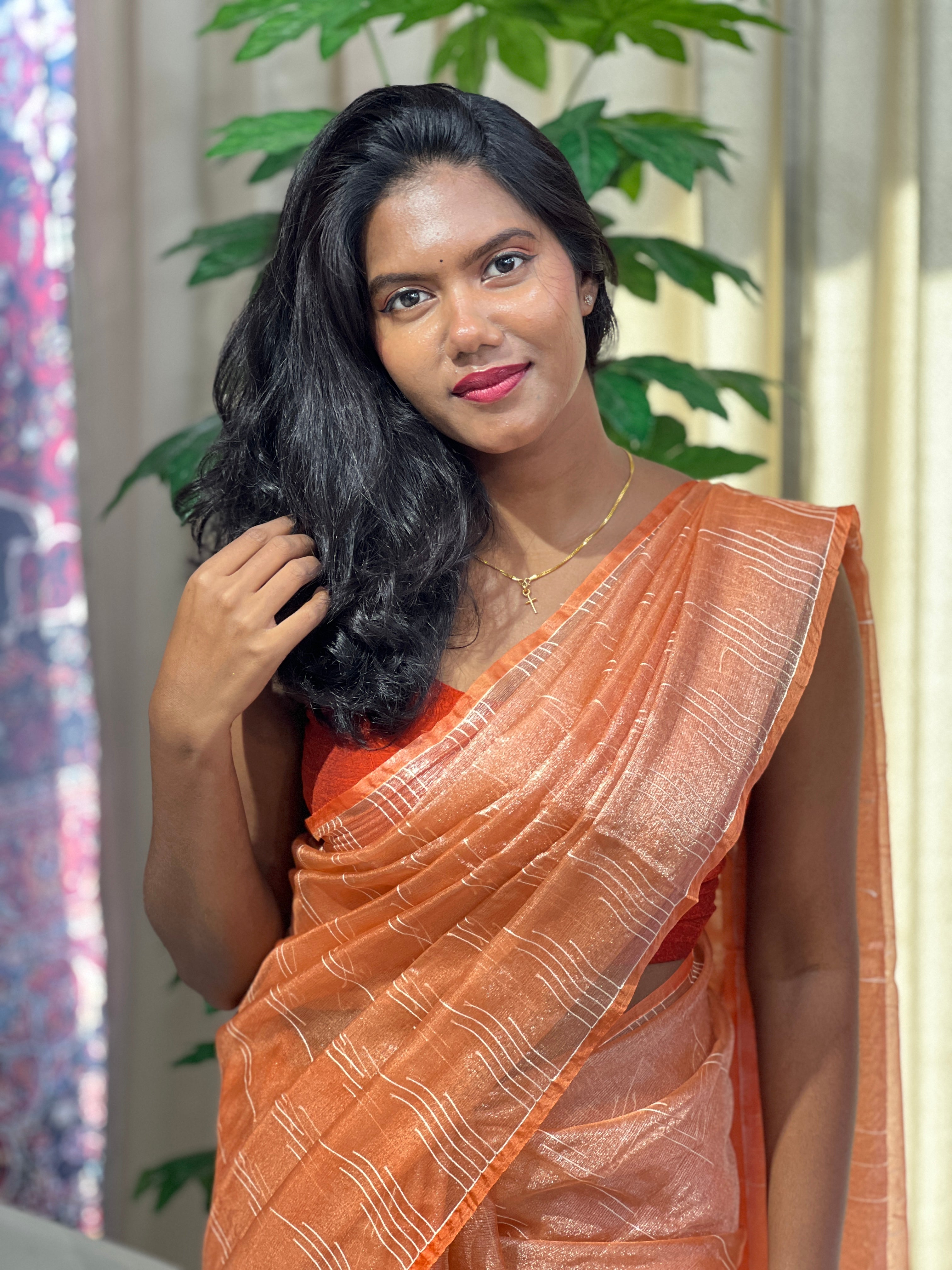 Kesia Woven Tissue Saree | SK457