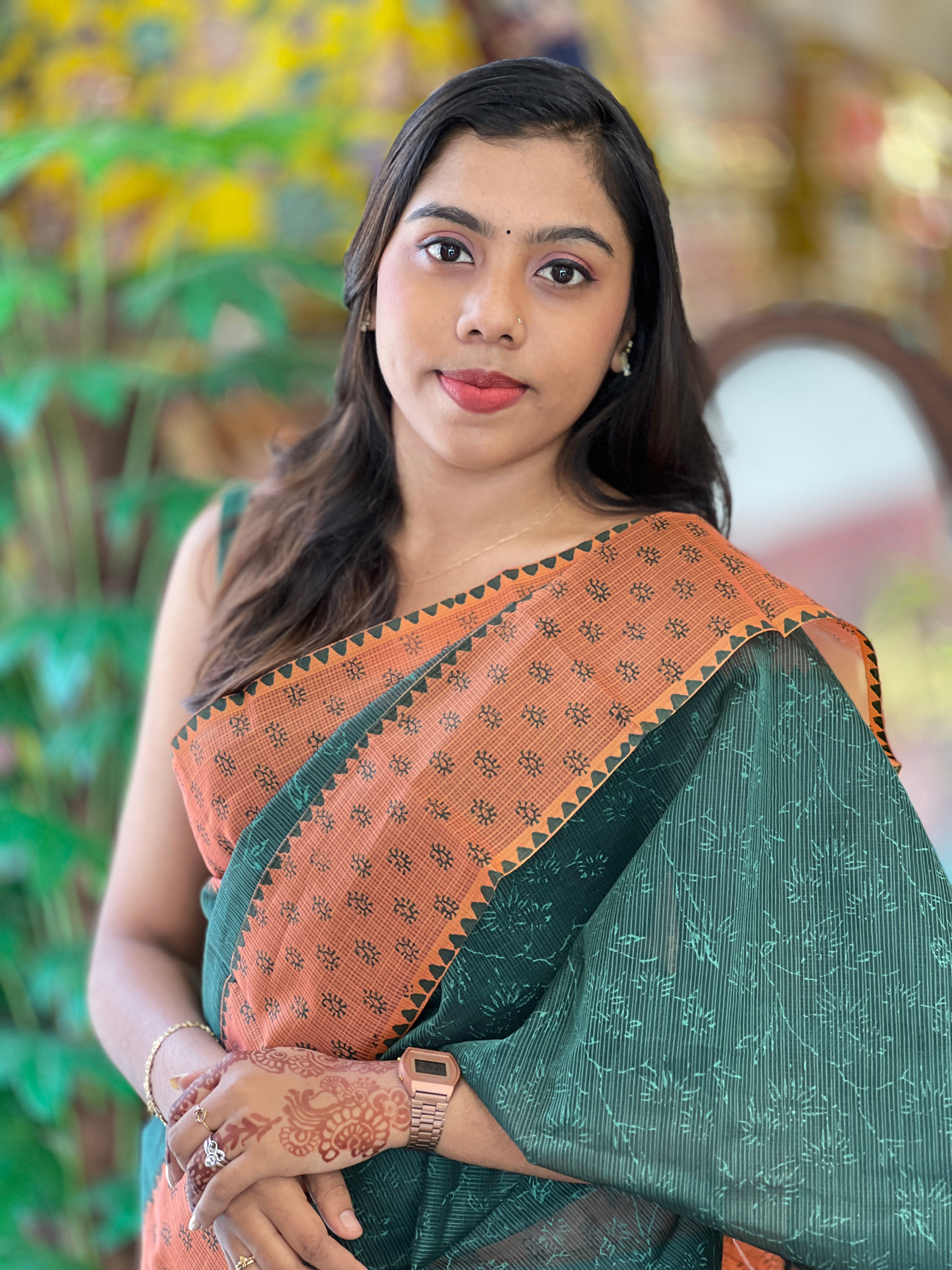 Block Printed Kota Saree | JSC651