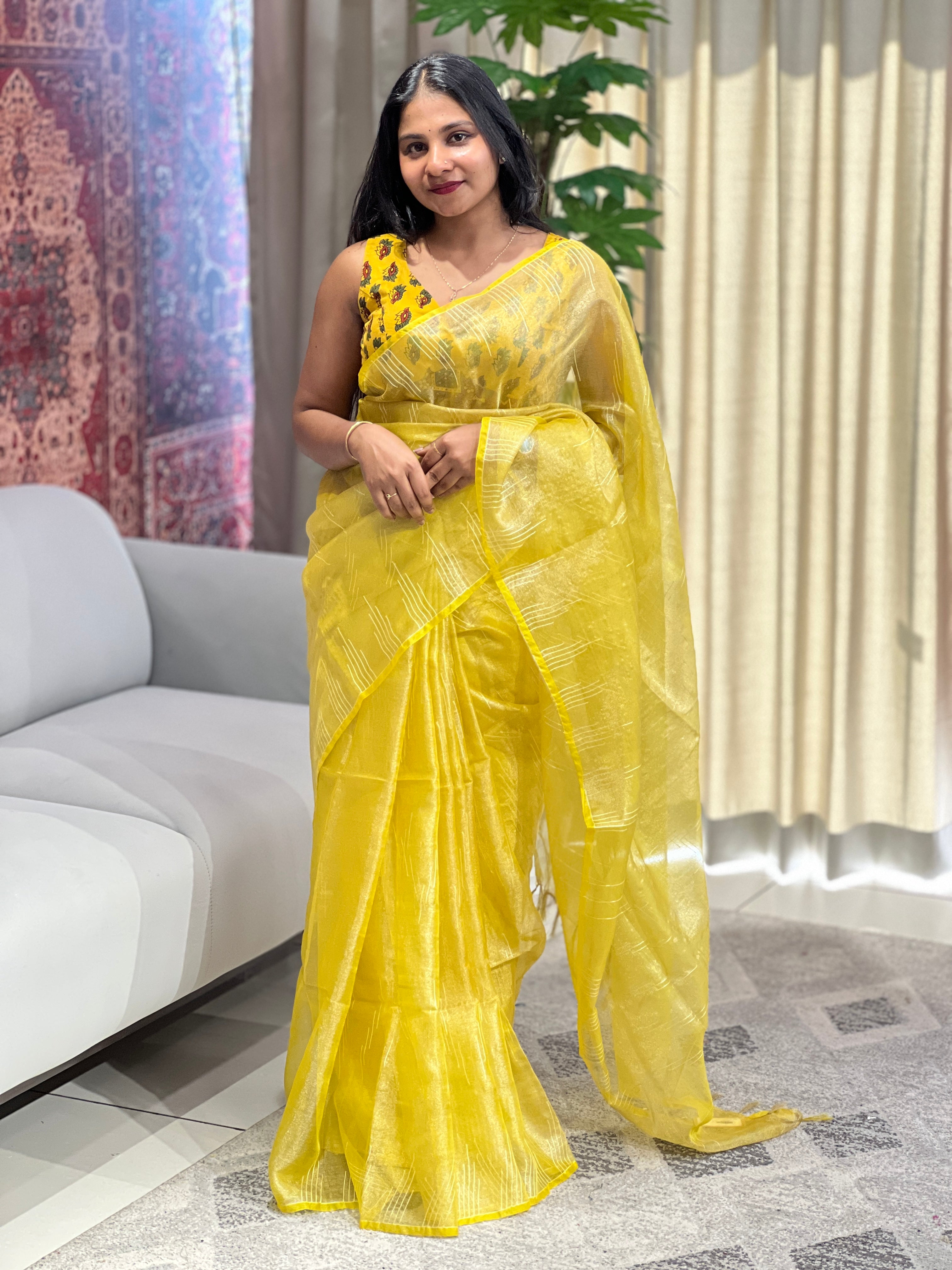 Kesia Woven Tissue Saree | SK466