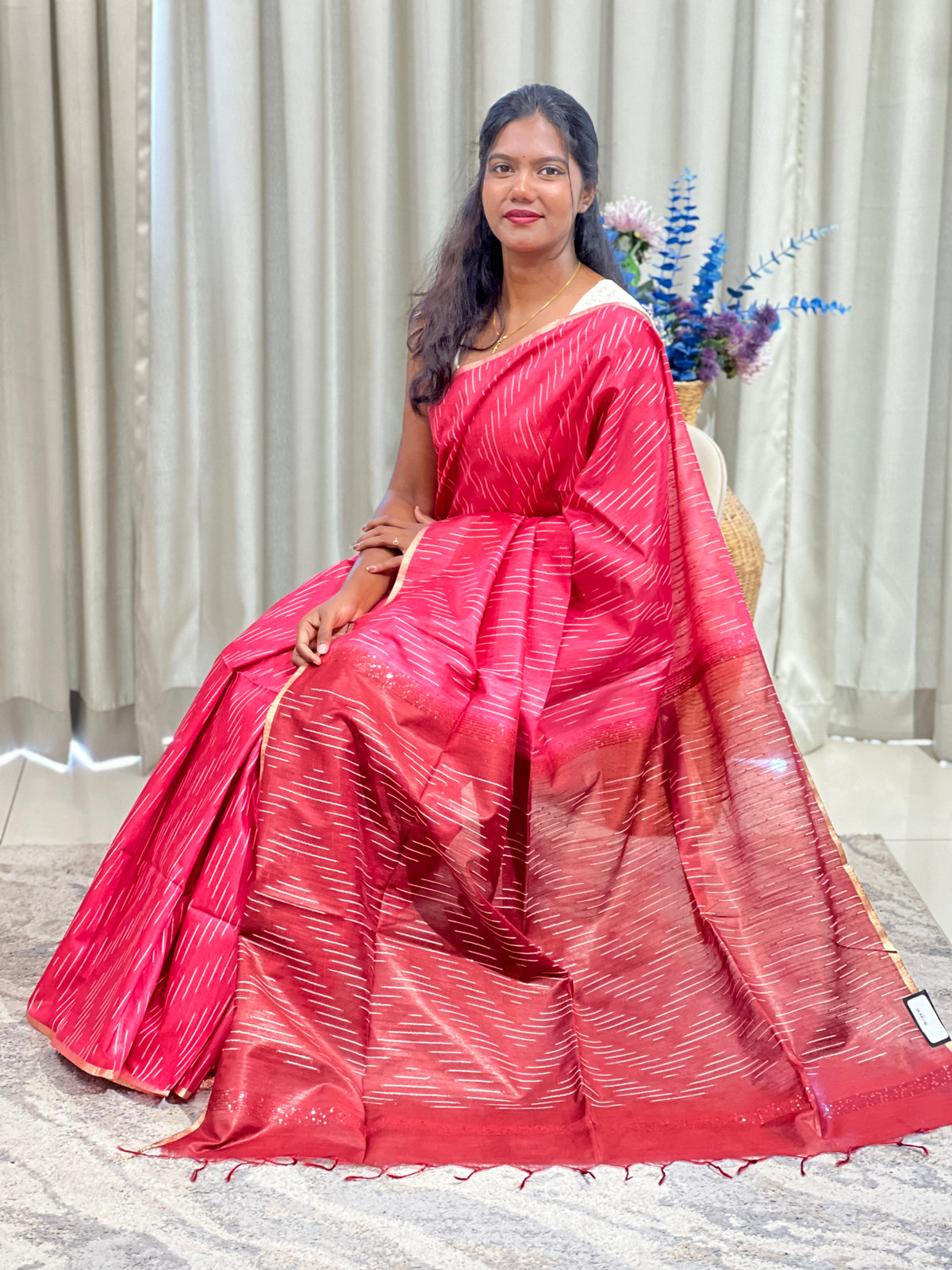 Kesiya Weaving Bhagalpuri Linen Saree | US272