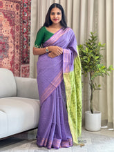 Power Loom Bhagalpuri Linen Saree | US225