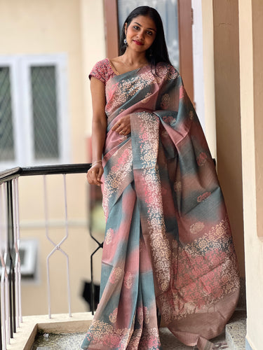 Printed Semi Silk Saree | GMS144