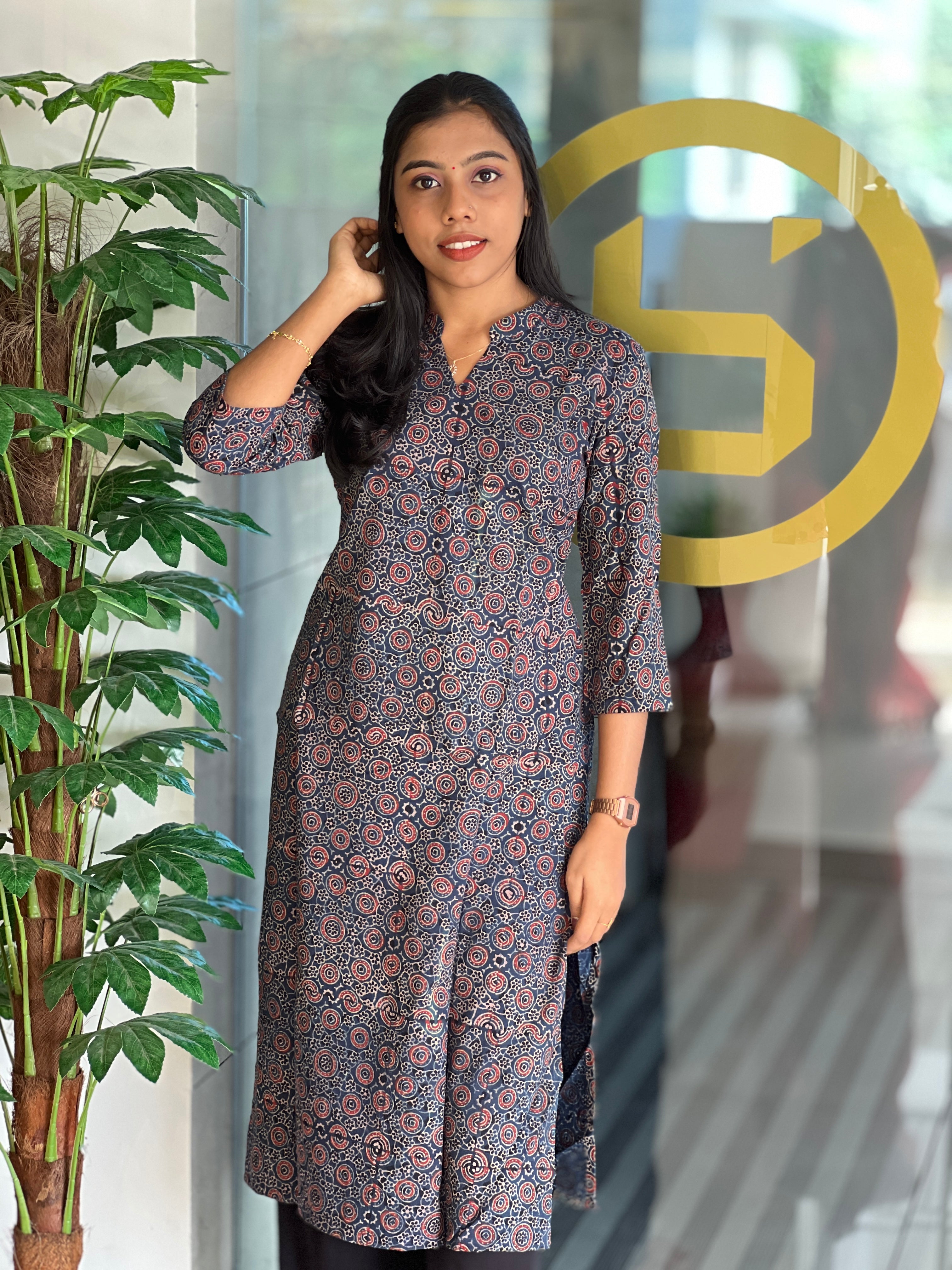 Print Detailed Cotton Kurta | DNT650