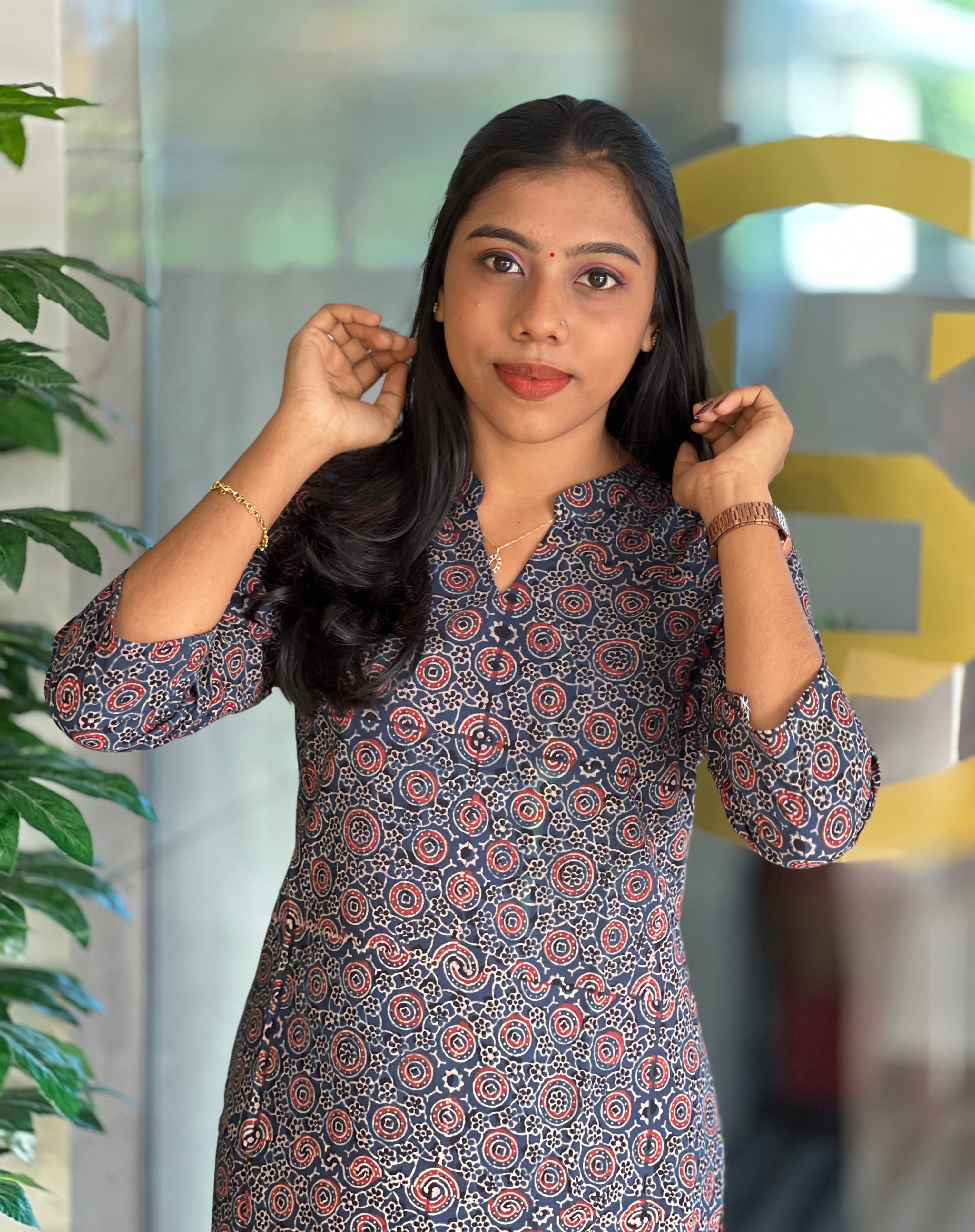 Print Detailed Cotton Kurta | DNT650