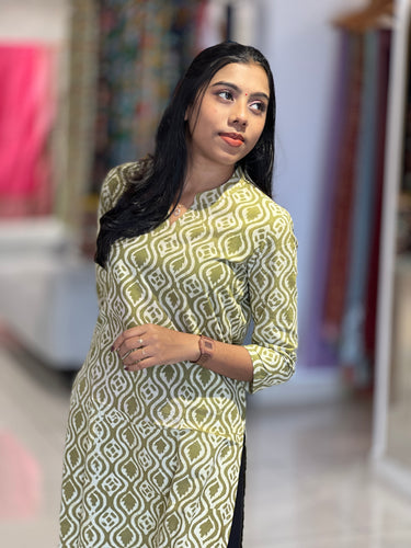 Block Printed Cotton Kurta | DNT656